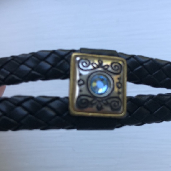 Vintage Y2K Brighton Black Leather Lariat Belt Western Cowgirl Southwest - Picture 6 of 9